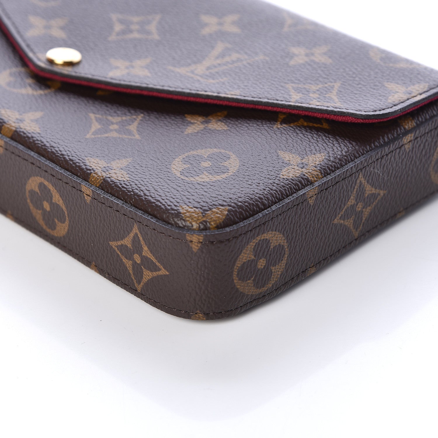 Louis Vuitton Monogram Pochette Felicie Chain Wallet Fuchsia 10 of 11