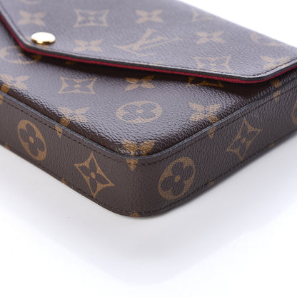 Louis Vuitton Monogram Pochette Felicie Chain Wallet Fuchsia 10 of 11