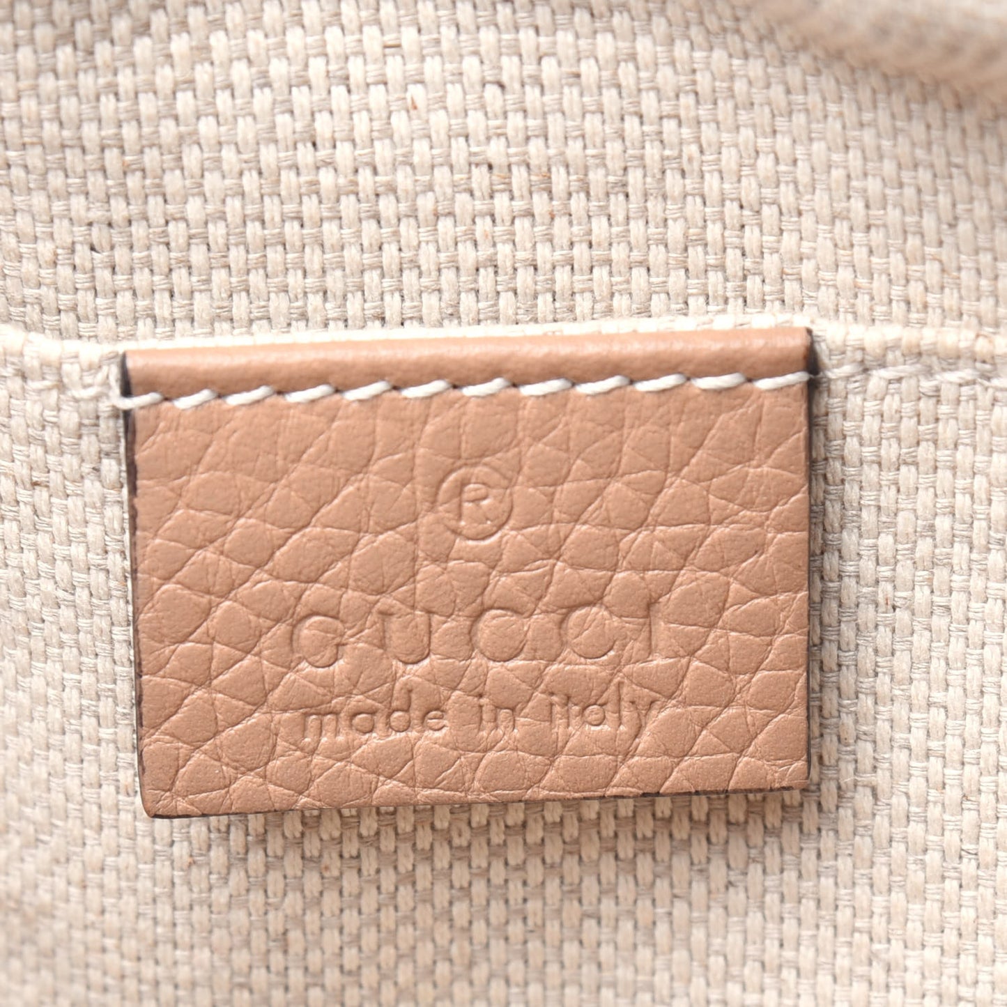 Pebbled Calfskin Small Soho Disco Bag Rose Beige