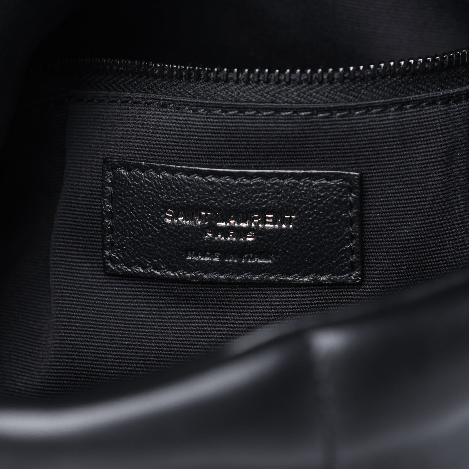 Saint Laurent Lambskin Quilted Small Loulou Puffer Monogram Chain Satchel Black 6 of 12