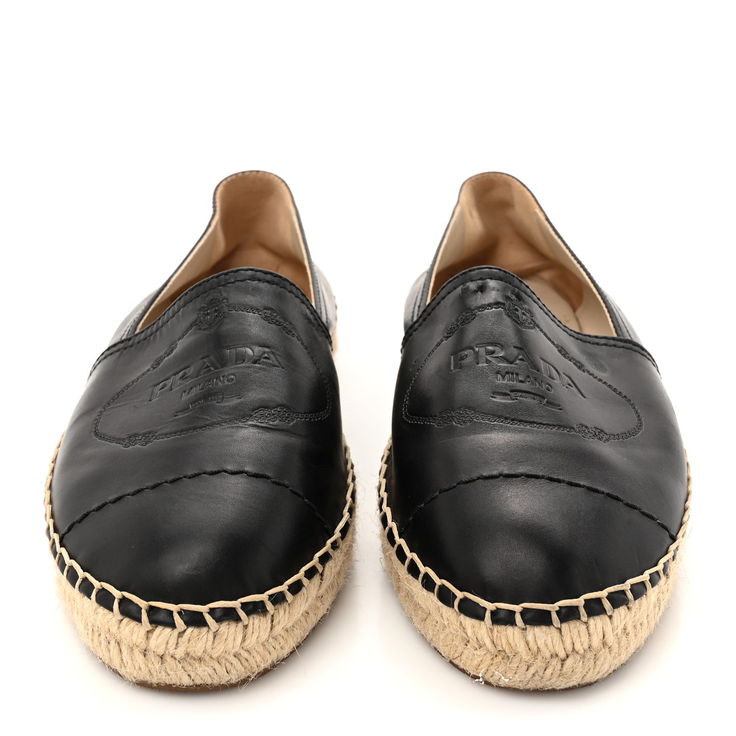 Nappa Logo Cap Toe 20mm Espadrilles 37 Black