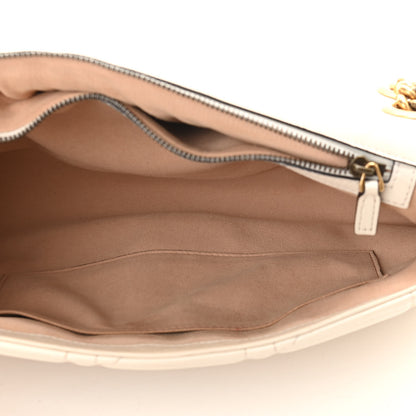 Gucci Calfskin Matelasse Studded Medium GG Marmont Shoulder Bag White 5 of 12