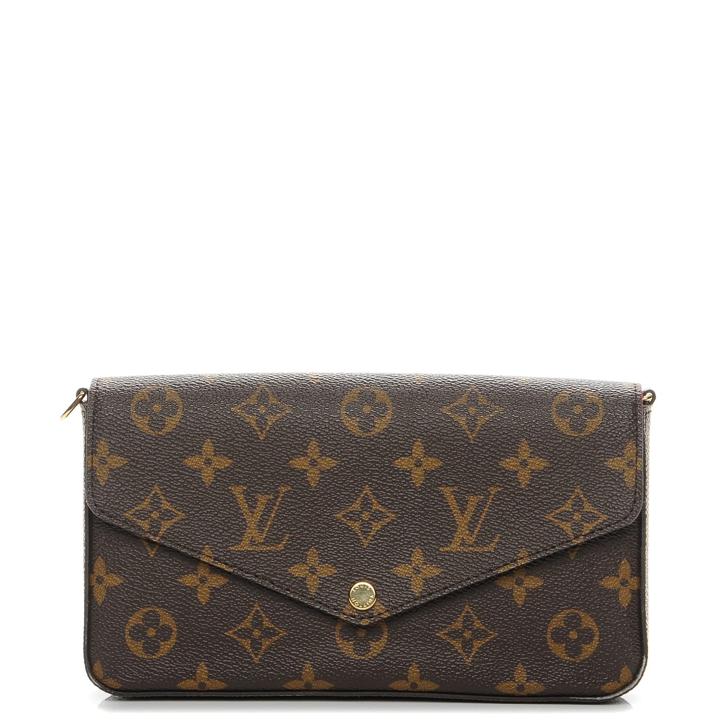 Monogram Pochette Felicie Chain Wallet Fuchsia