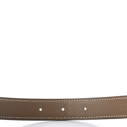 Hermes Swift Epsom 24mm Mini Constance Guilloche H Belt 95 Black Etoupe 4 of 5