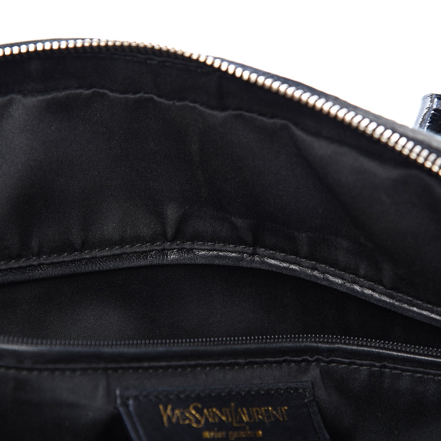 Saint Laurent Crocodile Embossed Patent Large Muse Black 10 of 17