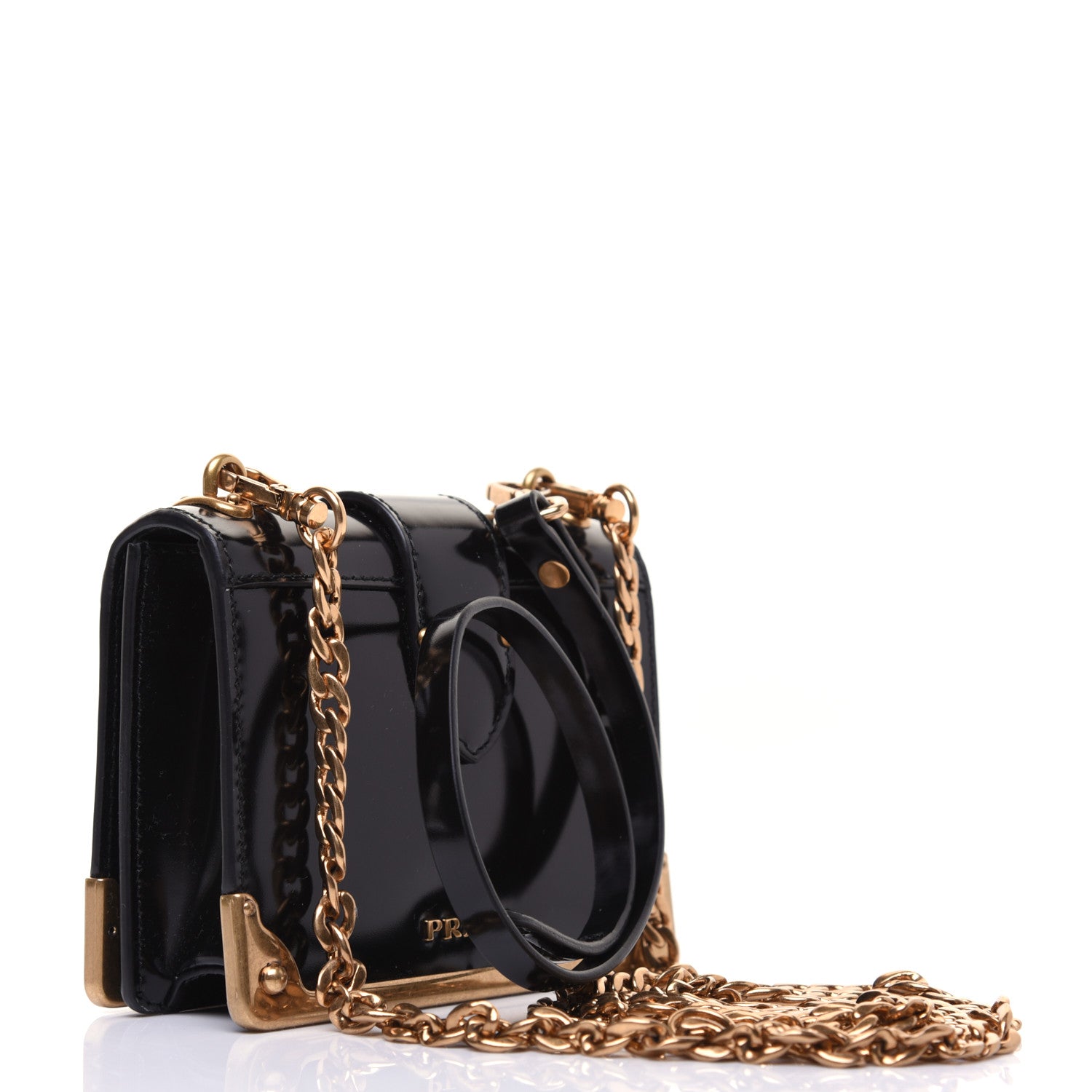 Prada Spazzolato Micro Cahier Bag Black 4 of 14