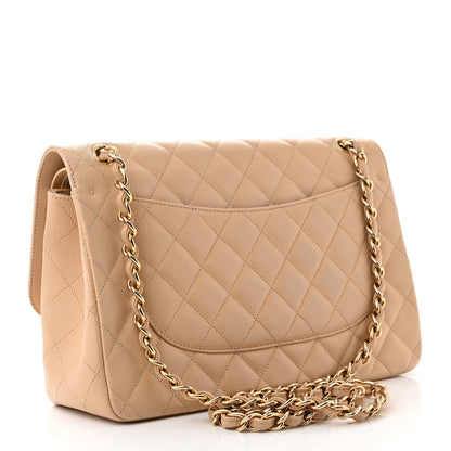 Chanel Caviar Quilted Jumbo Double Flap Beige Clair 2 of 13