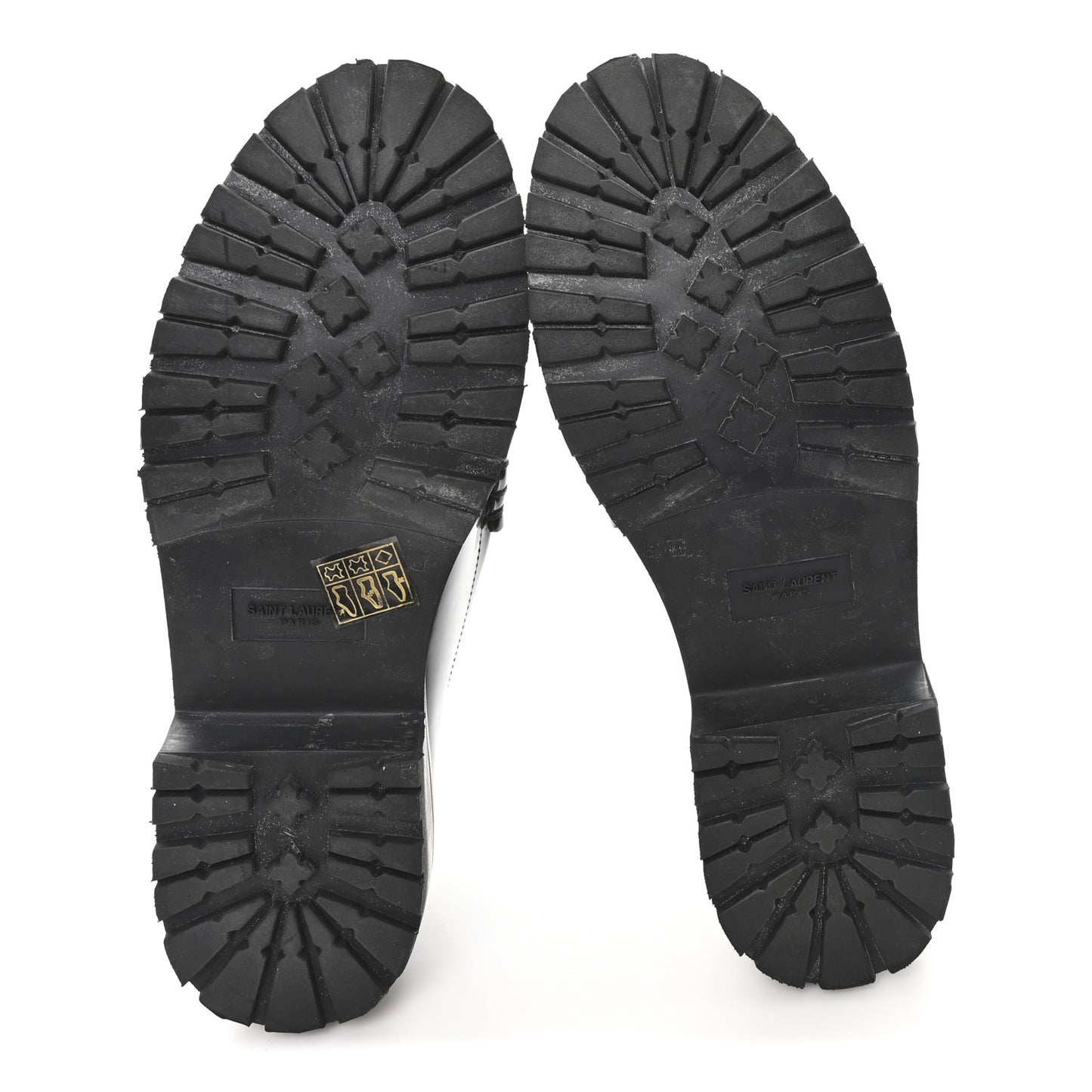 Glazed Calfskin Le Loafer 15 Penny Slippers 36.5 Black