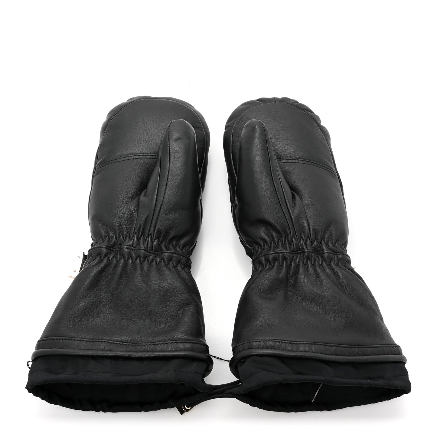 Lambskin Nylon CC Mittens M Black