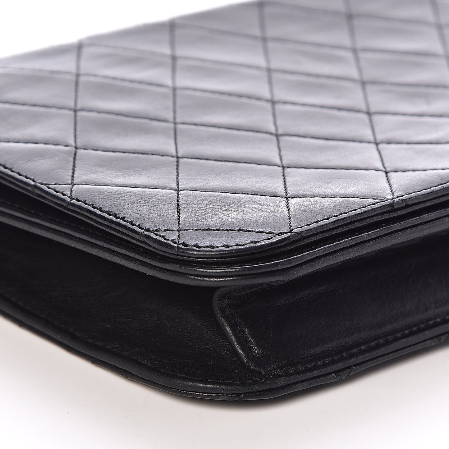 Lambskin Quilted Small Single Flap Bag Black