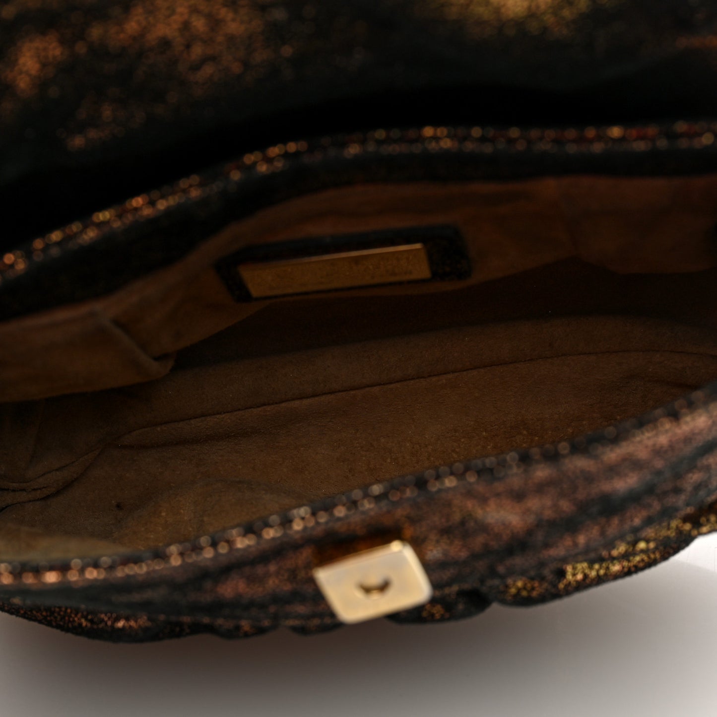 Metallic Nappa Mini Chef Shoulder Bag Bronze