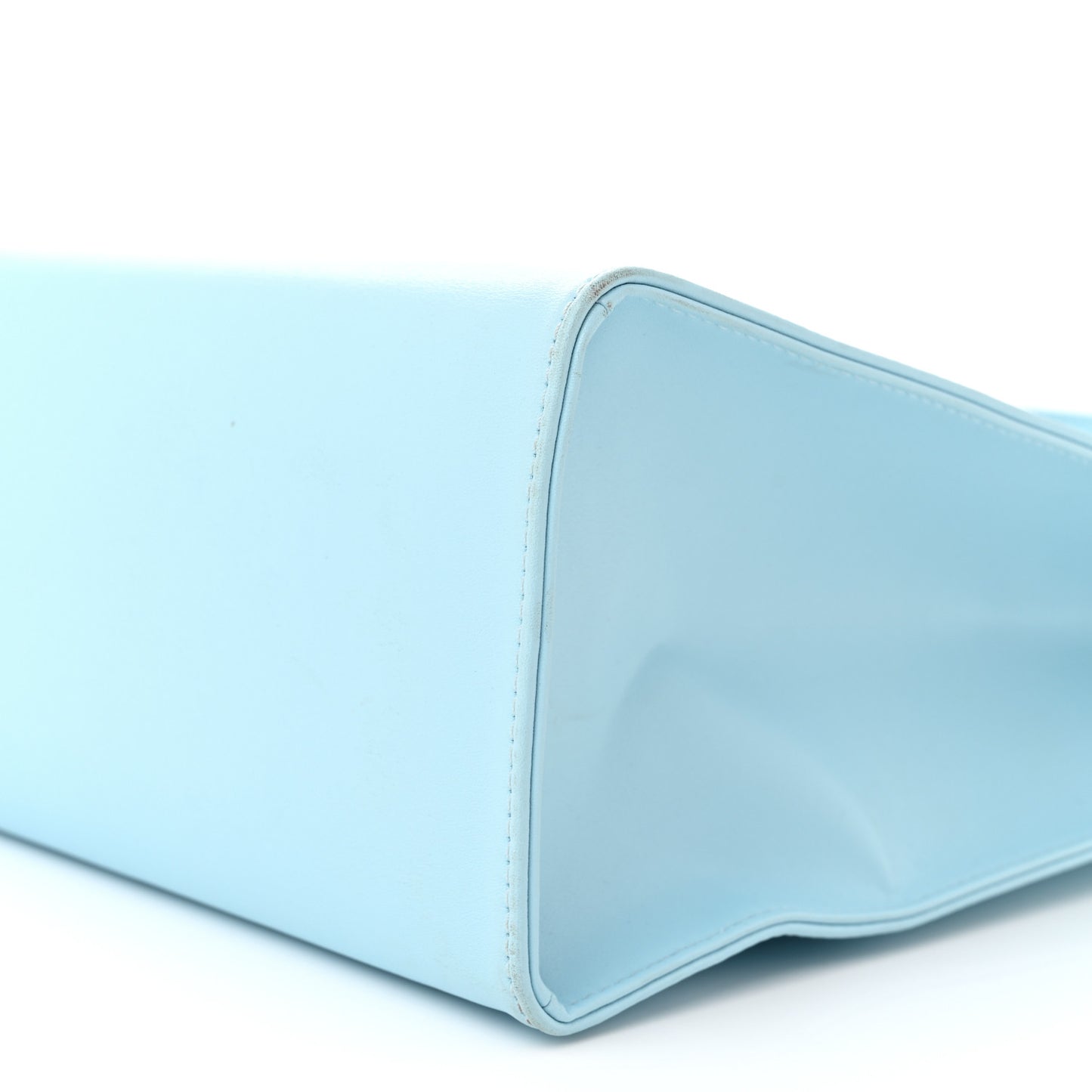 Vegan Leather Medium Shopping Bag Pool Blue