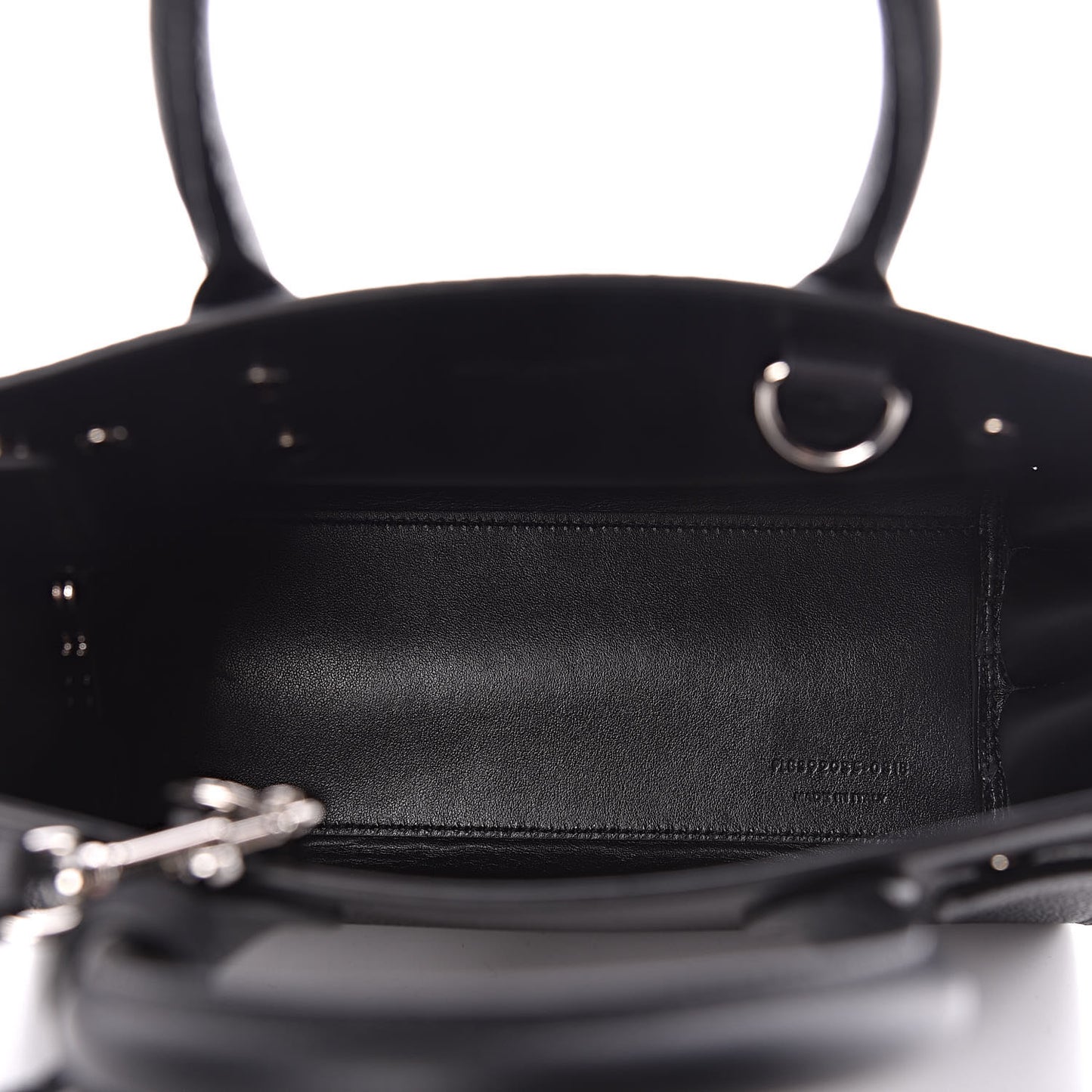 Grained Calfskin Nano Sac De Jour Black