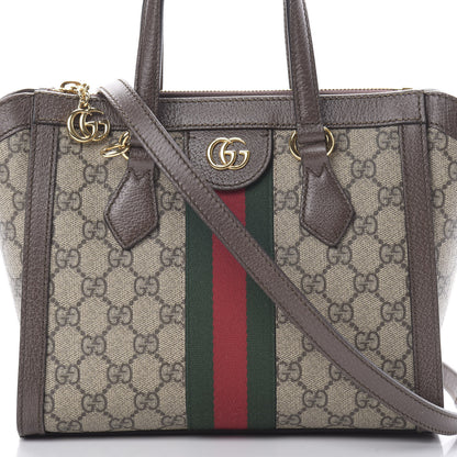 Gucci GG Supreme Monogram Small Ophidia Tote Bag Brown 7 of 11