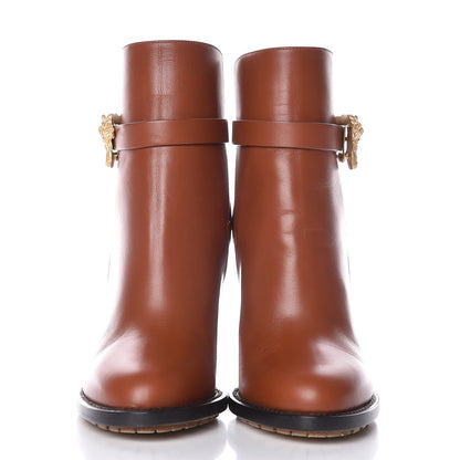 Valentino Garavani Calfskin Unicorn Buckle Ankle Booties 36 Cognac 2 of 8