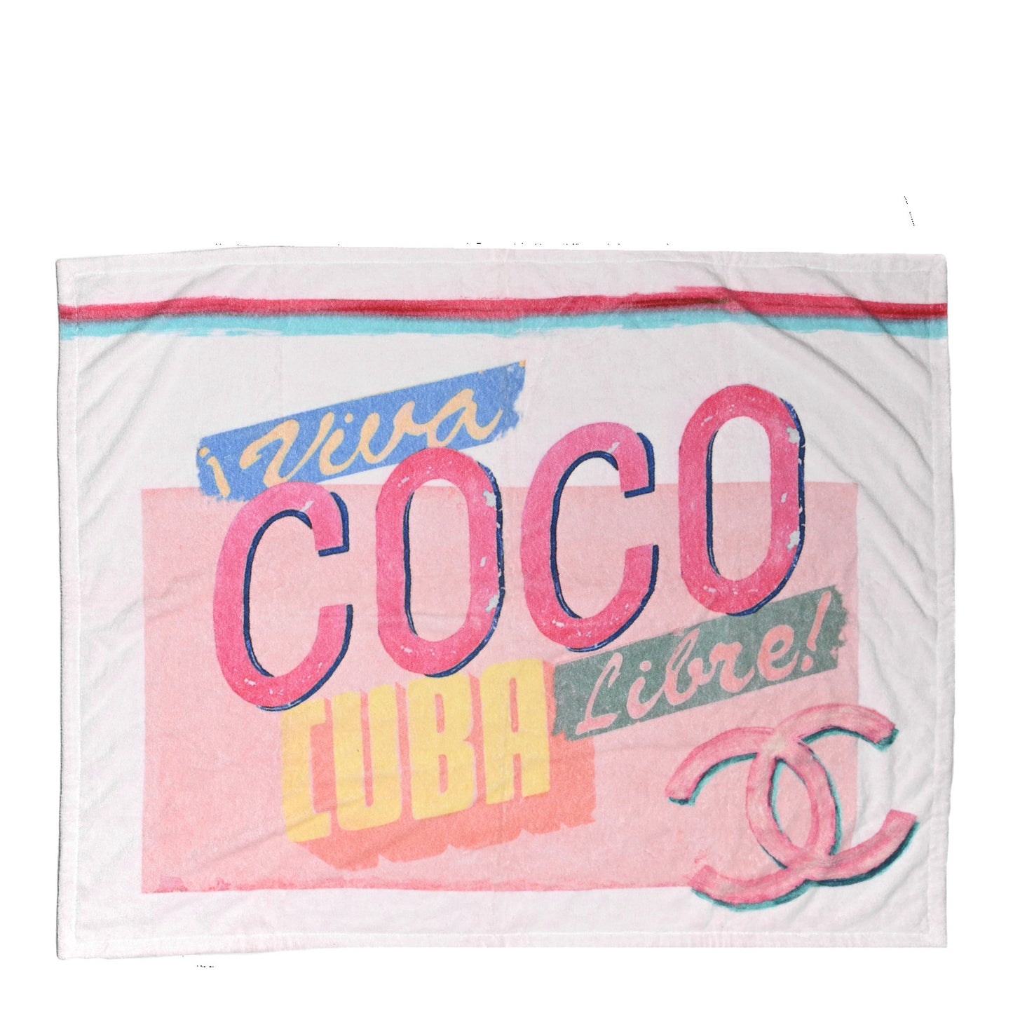 Cotton Coco Cuba Beach Towel Pink
