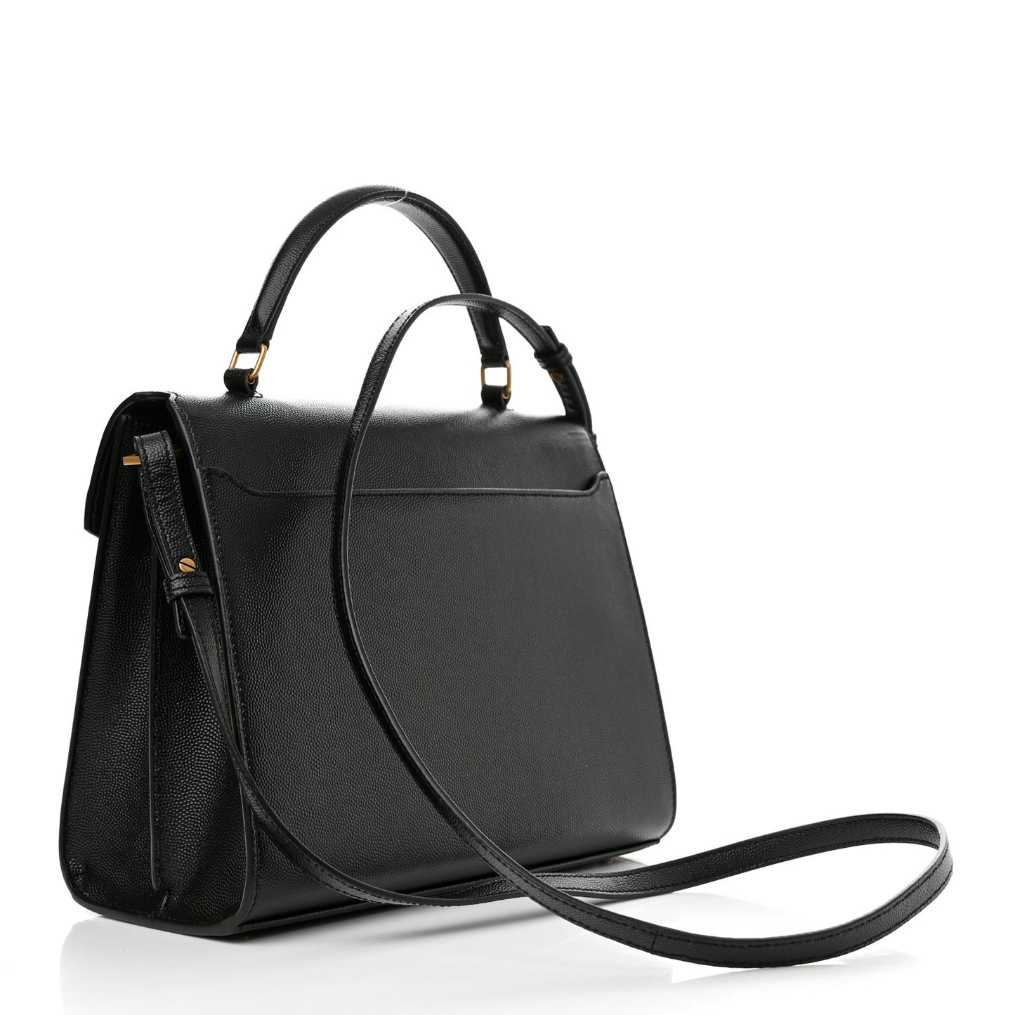 Grain de Poudre Medium Classic Monogram Cassandra Top Handle Black