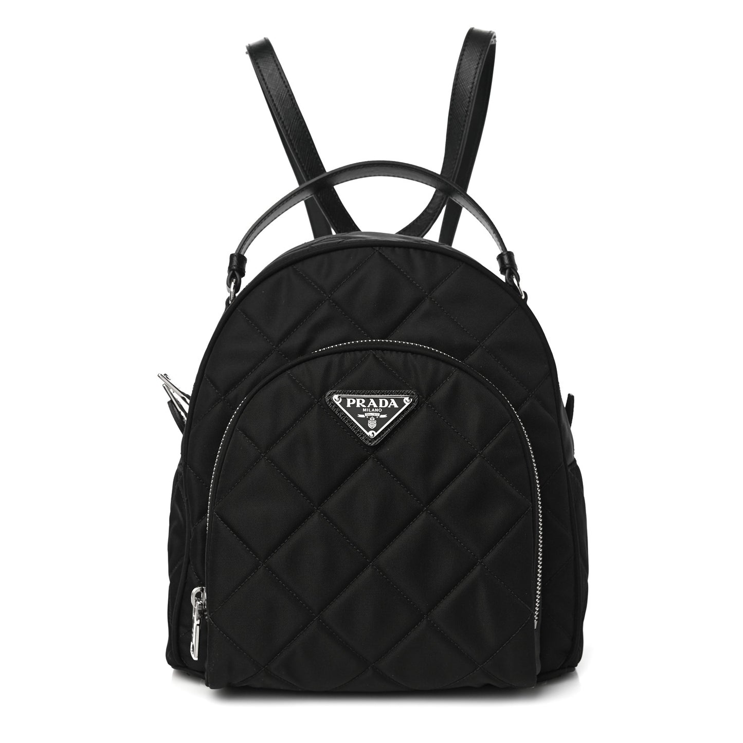 Nylon Tessuto Impuntu Quilted Backpack Black