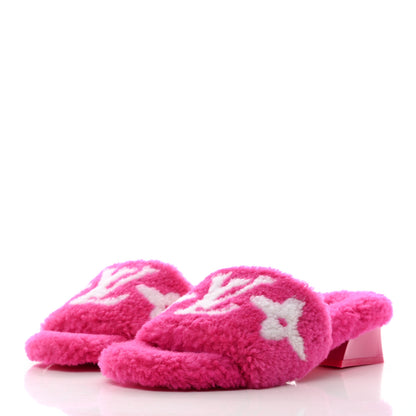 Louis Vuitton Shearling Magnetic Mule 39 Fuchsia Pink 3 of 8