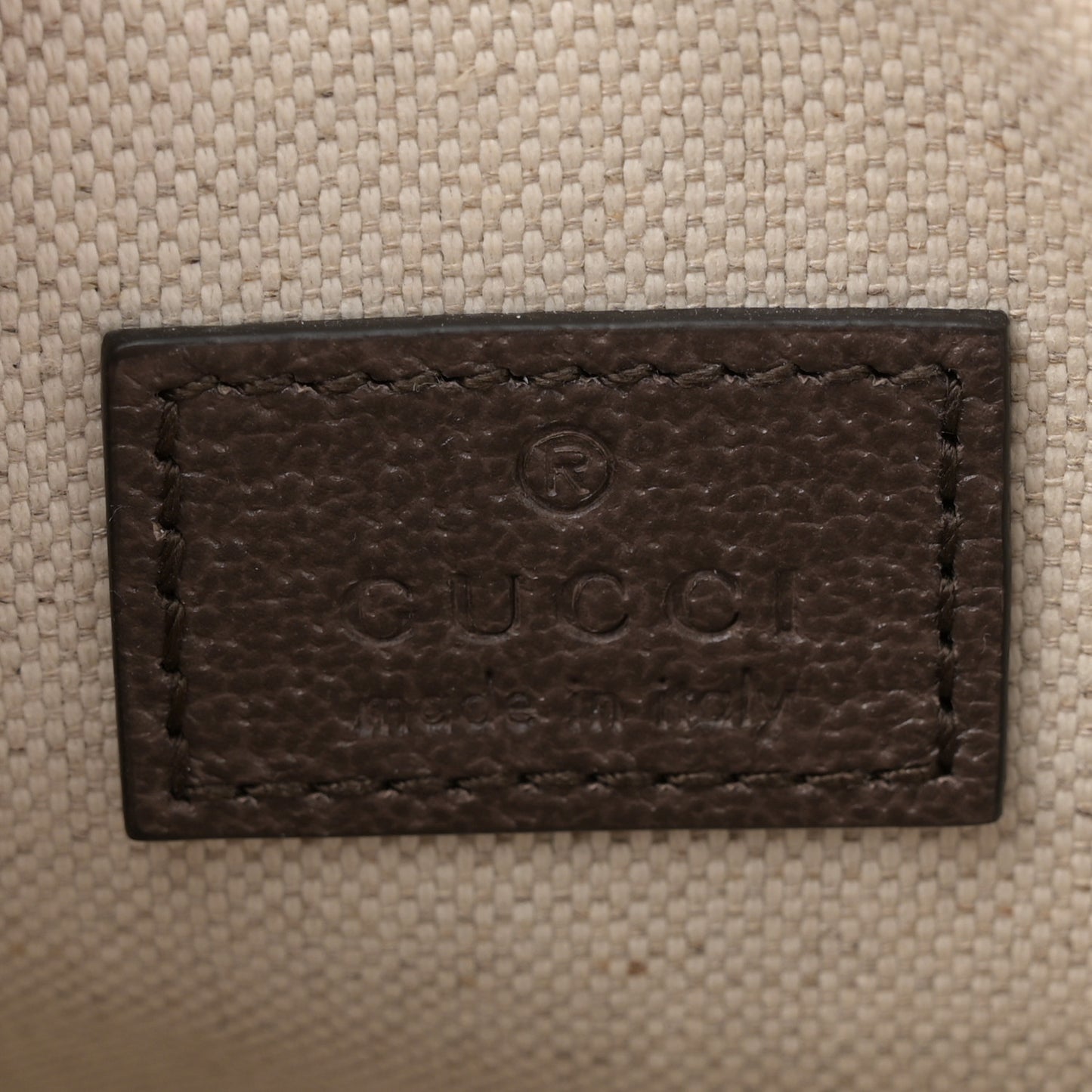 GG Supreme Monogram Textured Dollar Calfskin Web Super Mini Ophidia Top Handle Bowler Bag Beige Ebony New Acero