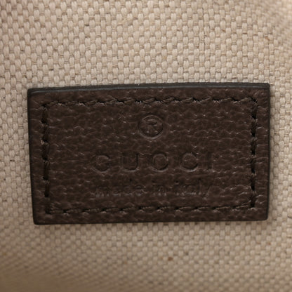 Gucci GG Supreme Monogram Textured Dollar Calfskin Web Super Mini Ophidia Top Handle Bowler Bag Beige Ebony New Acero 6 of 11