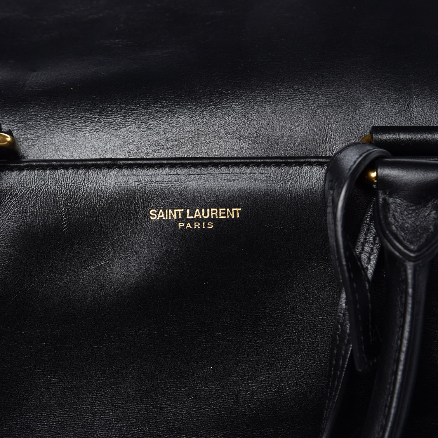 Saint Laurent Calfskin Classic Duffle 24 Black 8 of 13