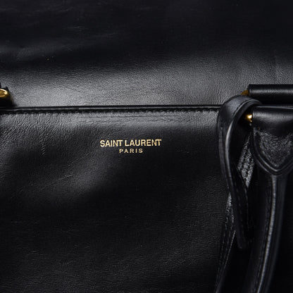 Saint Laurent Calfskin Classic Duffle 24 Black 8 of 13