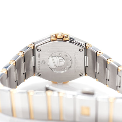 Omega Stainless Steel 18K Yellow Gold Diamond Mother of Pearl 24mm Constellation Quartz Watch 123.20.24.60.55.004 4 of 5