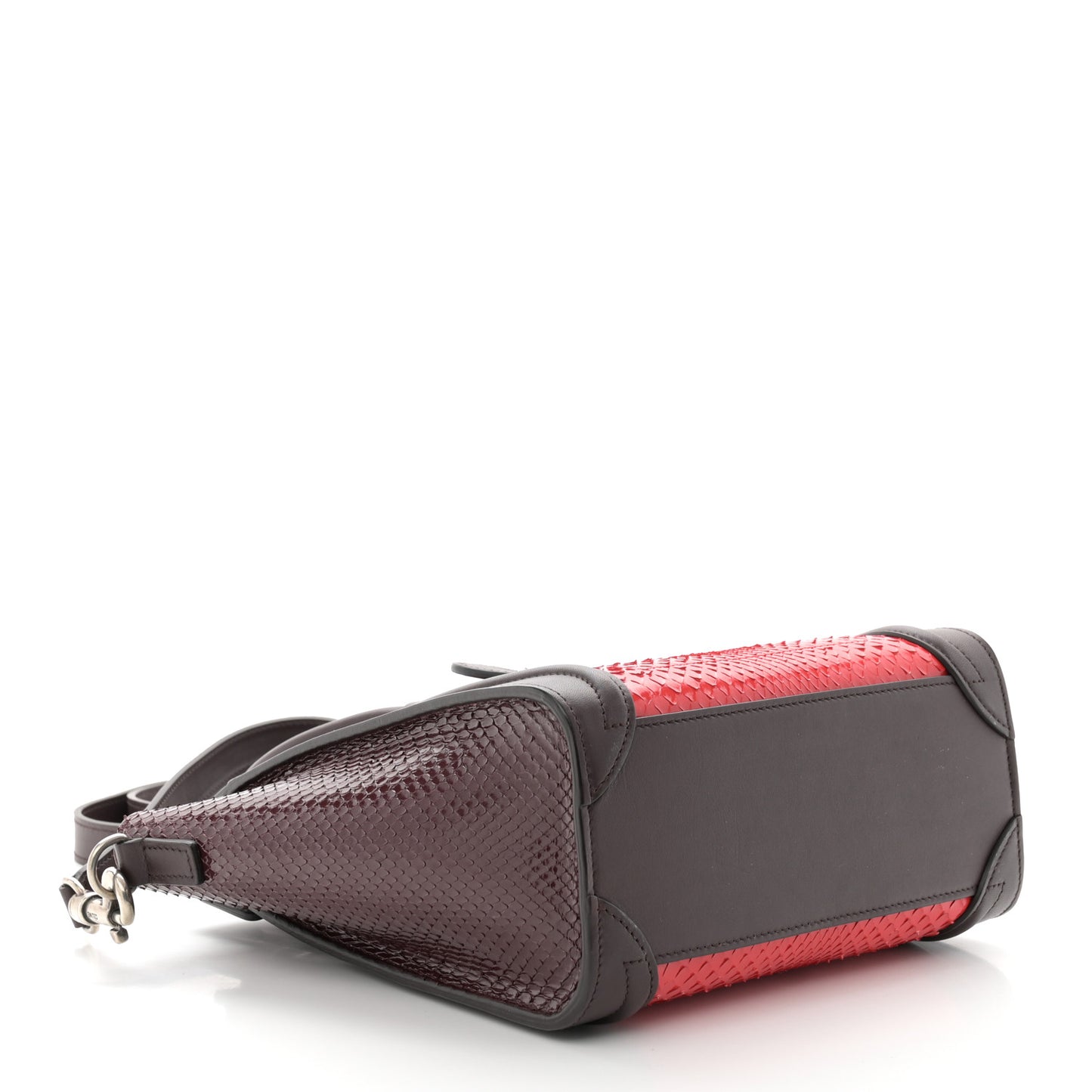 Snakeskin Smooth Calfskin Nano Luggage Chili