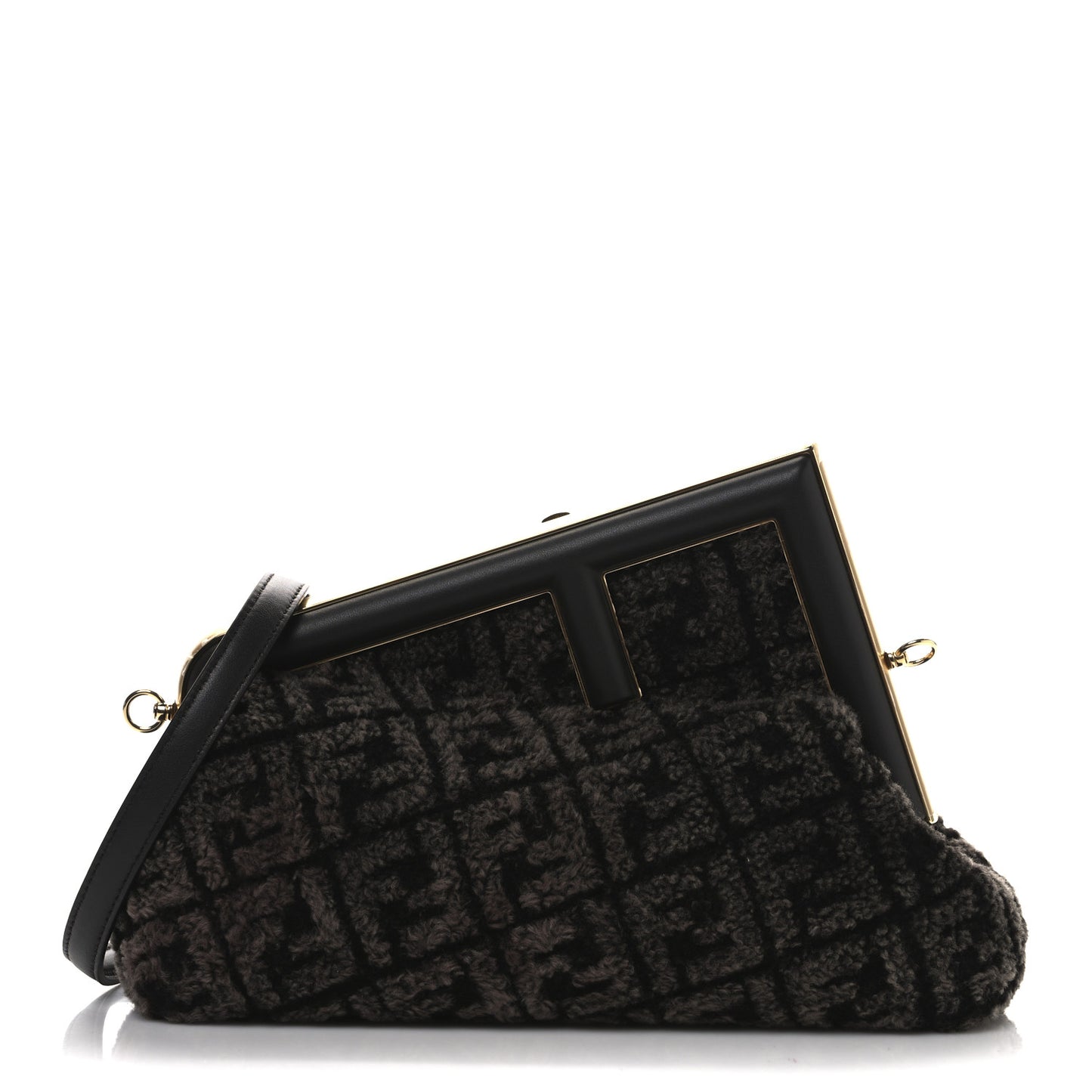 Shearling Shiny Nappa FF Midi Fendi First Real Ebano