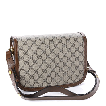 Gucci GG Supreme Monogram Horsebit 1955 Shoulder Bag Beige Brown Sugar 2 of 11