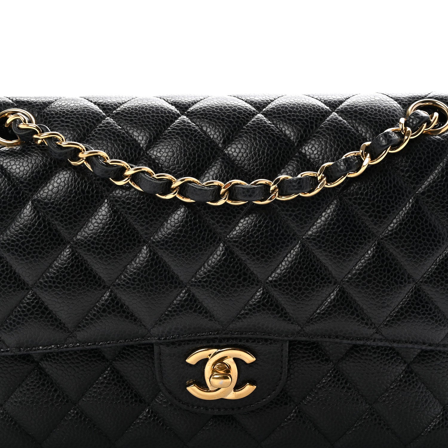 Chanel Caviar Quilted Medium Double Flap Black 8 of 10