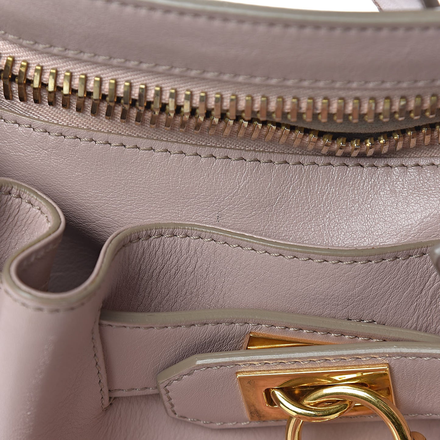 Calfskin Small Lock Front Crossbody Blush Nude