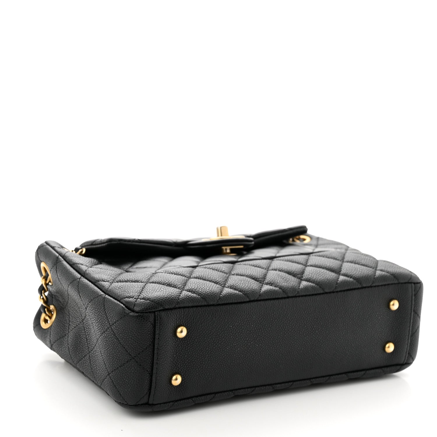 Chanel Caviar Calfskin Quilted Small Top Handle Flap Black 4 of 10