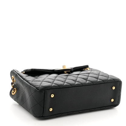 Chanel Caviar Calfskin Quilted Small Top Handle Flap Black 4 of 10