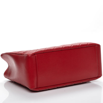 Chanel Caviar Quilted Grand Shopping Tote GST Red 4 of 7