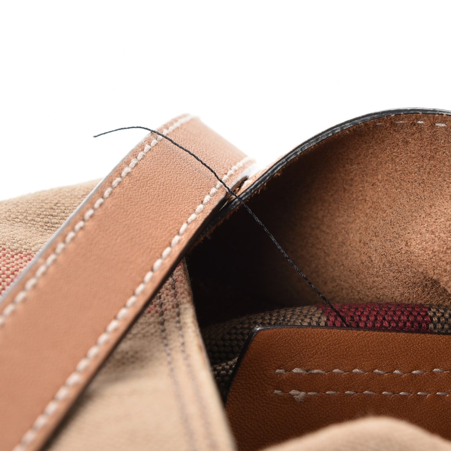 Canvas Mega Check Medium Ashby Hobo Saddle Brown