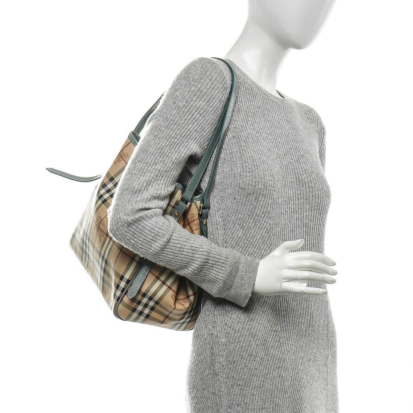 Haymarket Check Small Canterbury Tote Eucalyptus Grey