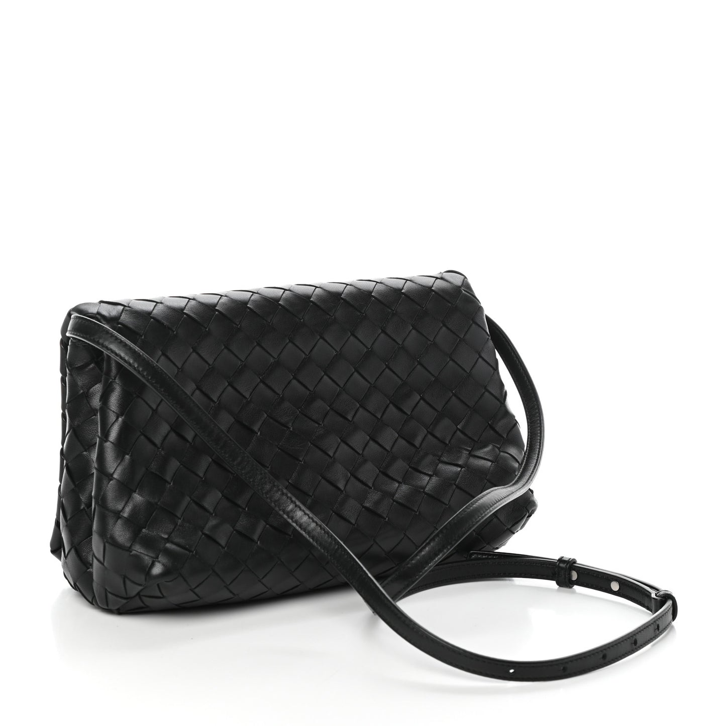 Nappa Intrecciato Crossbody Black