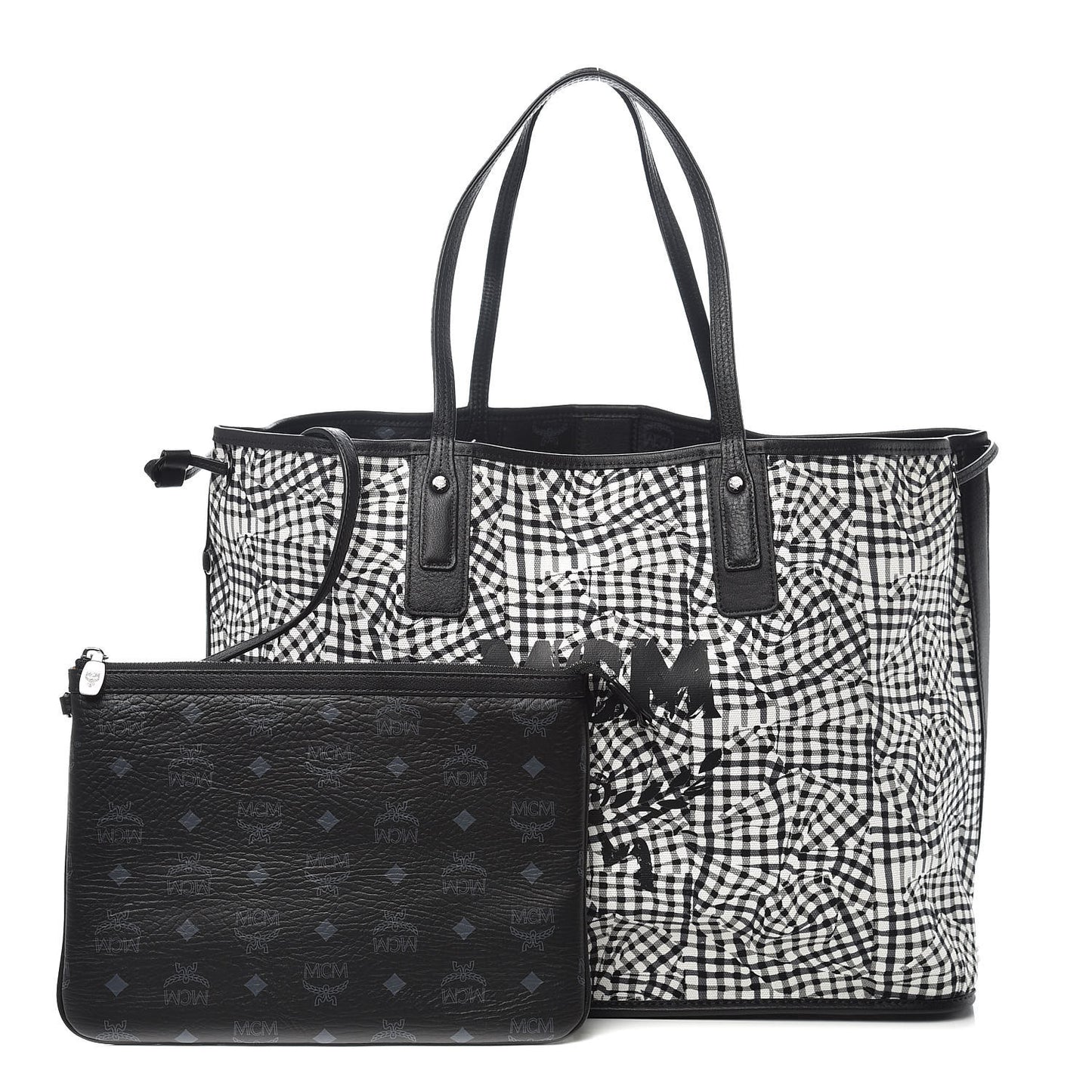Visetos Large Liz Reversible Shopper Tote Black