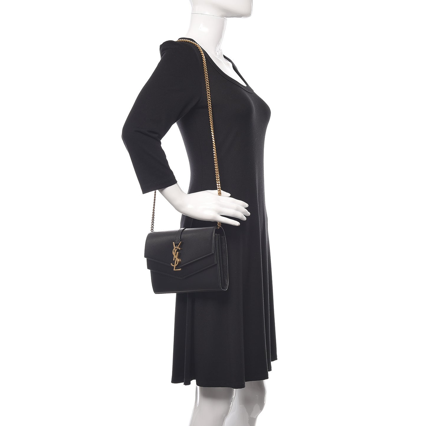 Smooth Calfskin Monogram Sulpice Chain Wallet Black