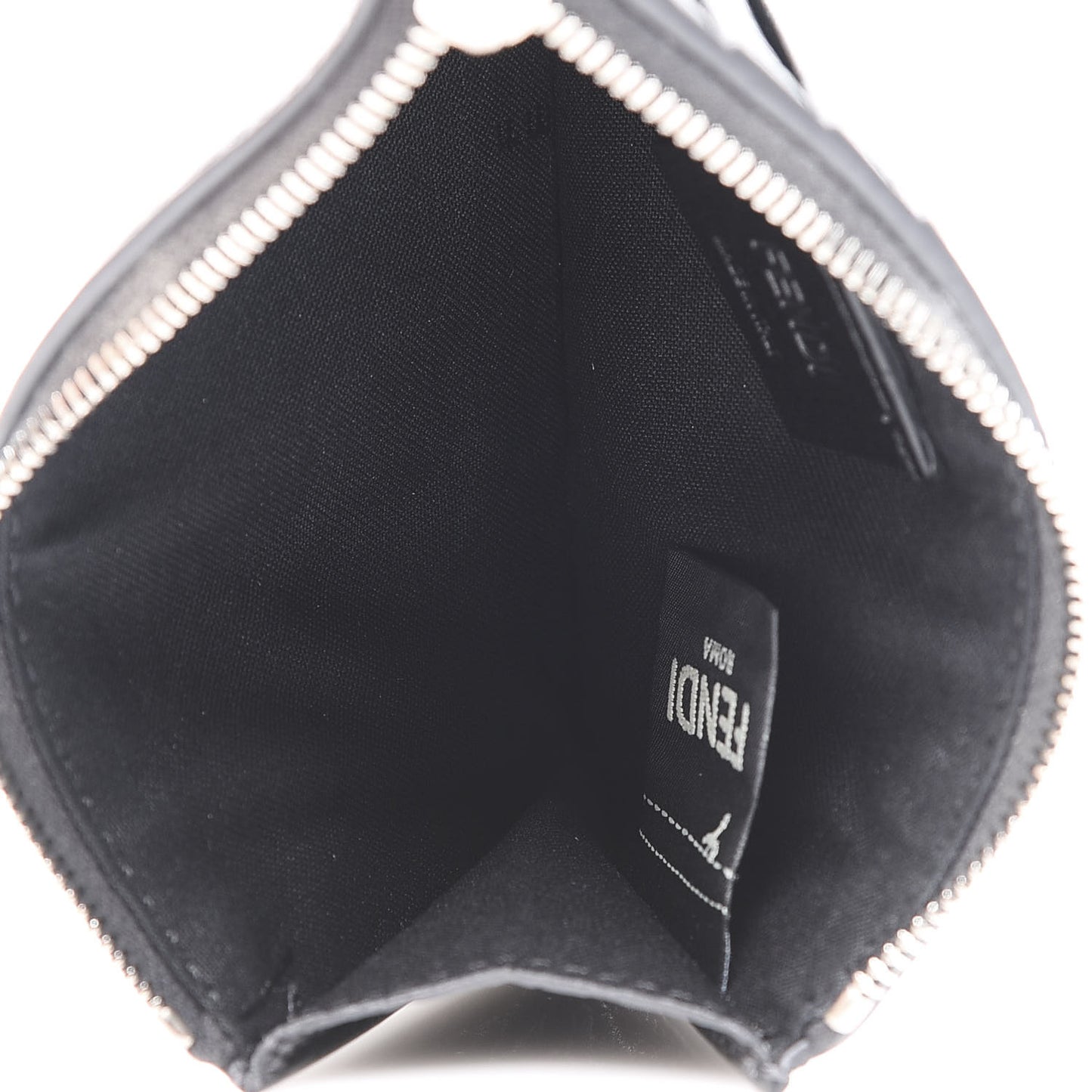 Cuoio Romano Stamp Patch Zip Card Holder Asfalto