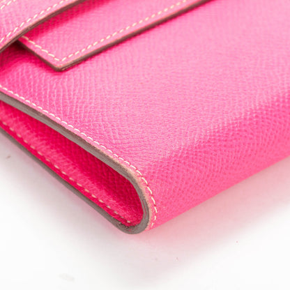 Hermes Epsom Kelly Longue Wallet Rose Tyrien 5 of 11