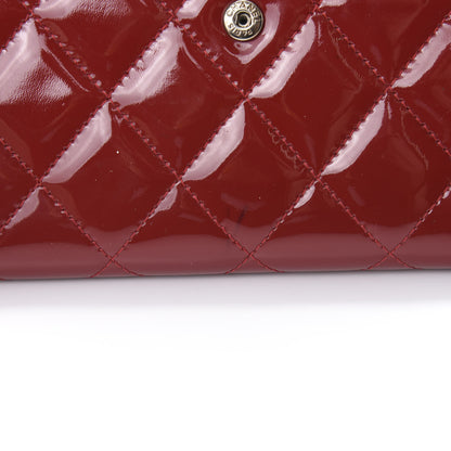 Chanel Patent Quilted Large Flap Wallet Rouge Fonce 9 of 11