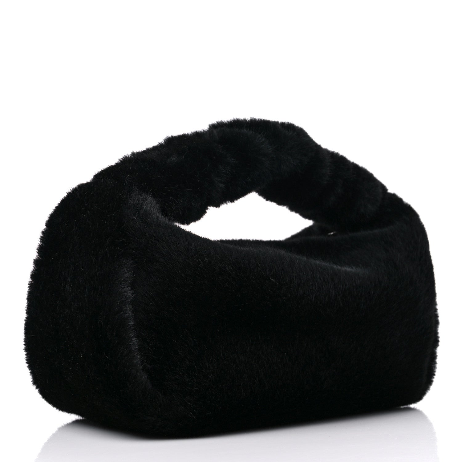 Alexander Wang Faux Fur Small Scrunchie Bag Black 3 of 9
