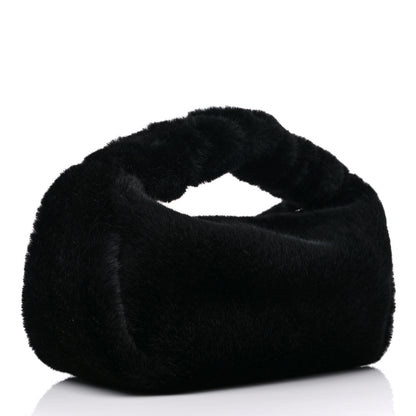 Alexander Wang Faux Fur Small Scrunchie Bag Black 3 of 9