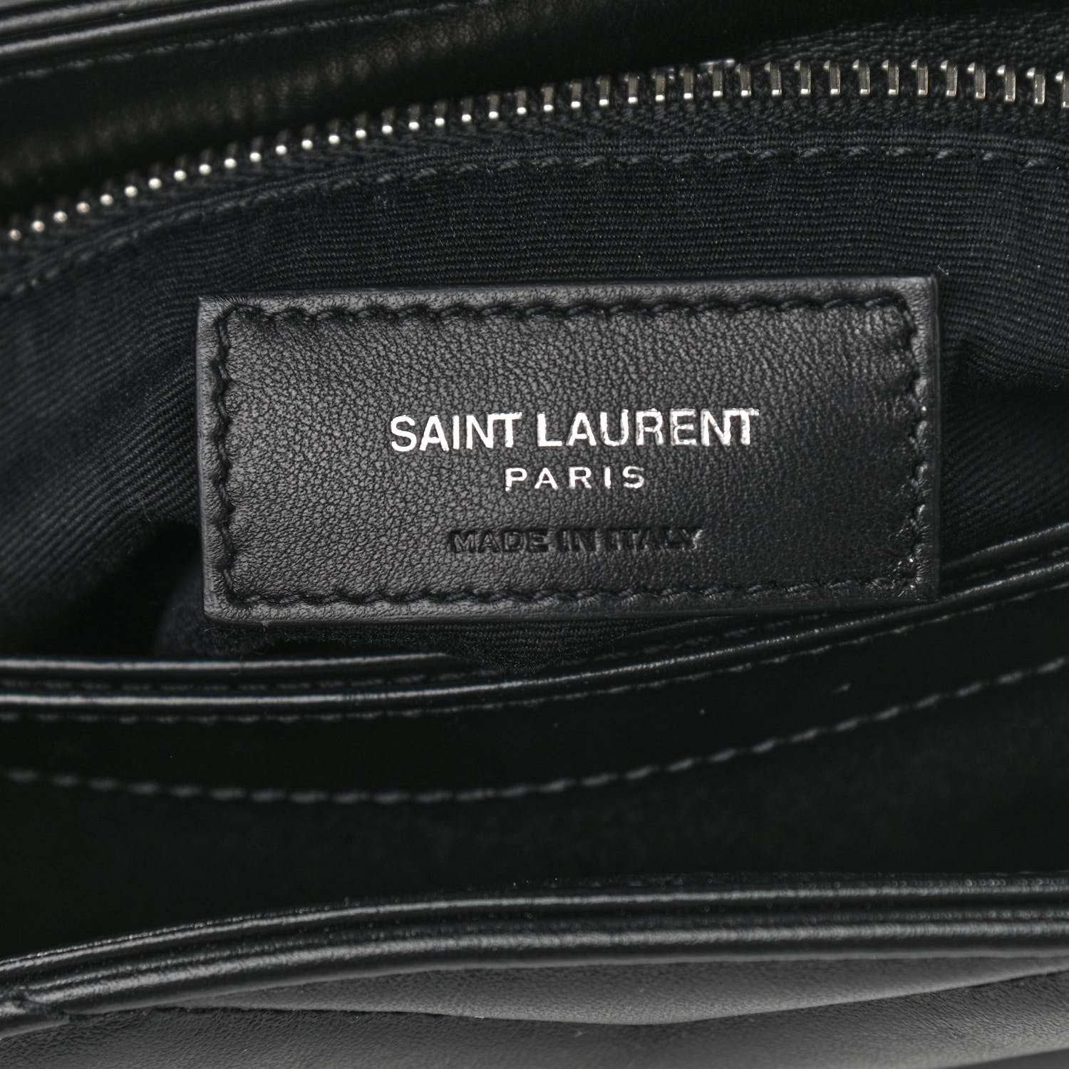 Saint Laurent Calfskin Y Quilted Monogram Toy Loulou Crossbody Bag Black 6 of 12