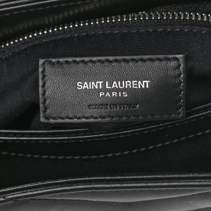 Saint Laurent Calfskin Y Quilted Monogram Toy Loulou Crossbody Bag Black 6 of 12