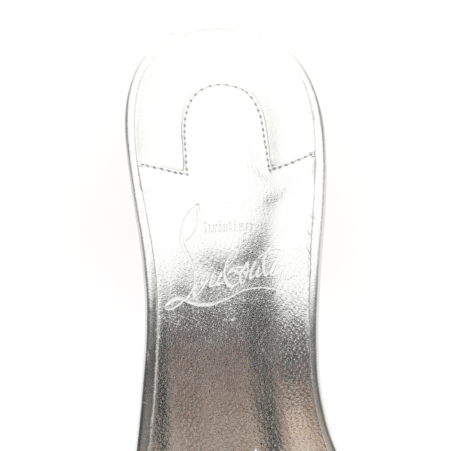 Christian Louboutin Suede Metallic Kid Lambskin Strass Mariza Is Back 85 Sandals 36 Silver 7 of 8