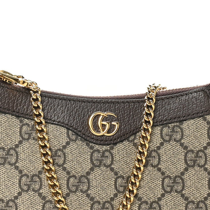 Gucci GG Supreme Monogram Textured Dollar Calfskin Mini Ophidia Chain Bag Beige Ebony 8 of 10